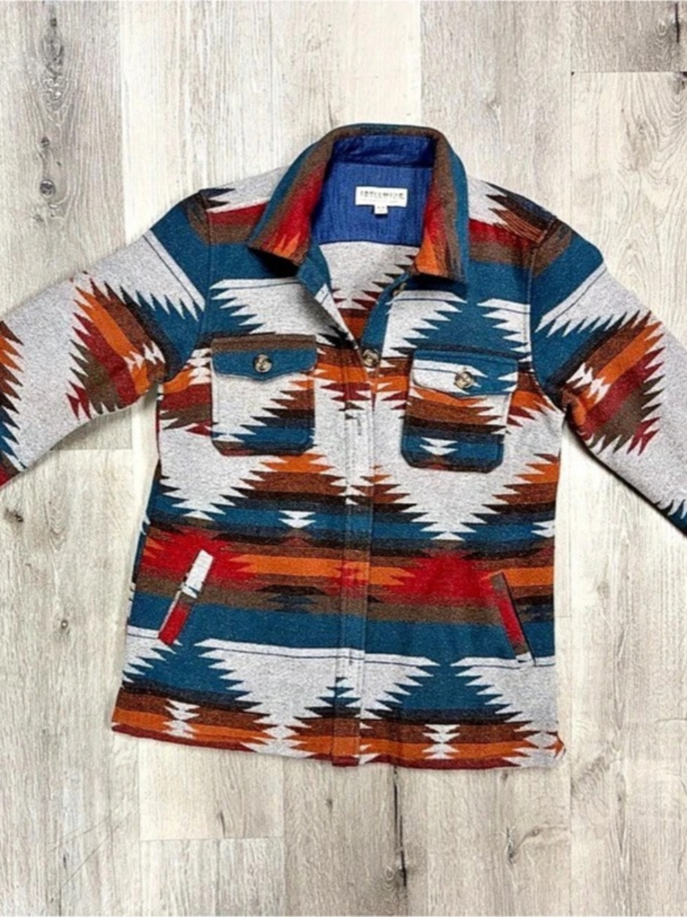 Woolen Mills Patterned Jacket Size Medium